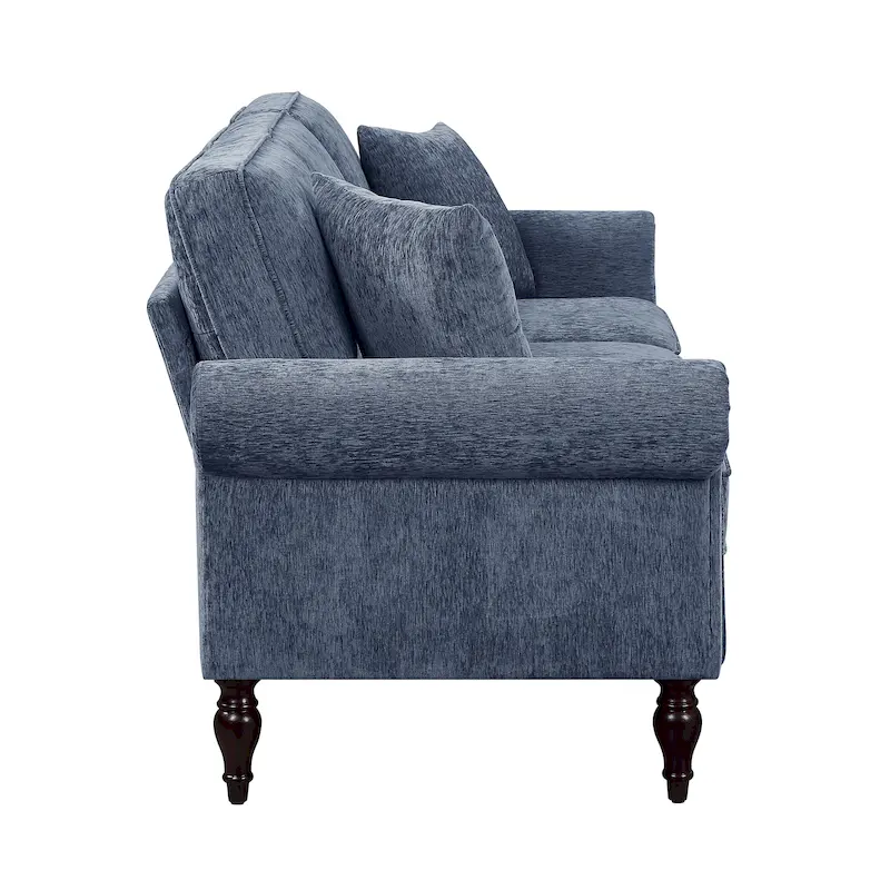 Igny Traditional Chenille Rolled Arms 2-Piece Living Room Set by Furniture of America