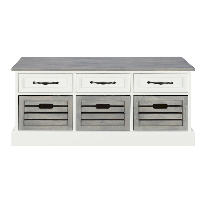 Paola Traditional Wood Cabinet with Baskets