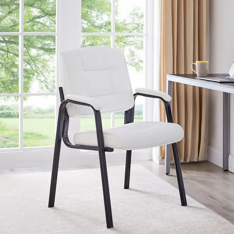 Premium Leather Executive Office Chairs with Padded Armrest