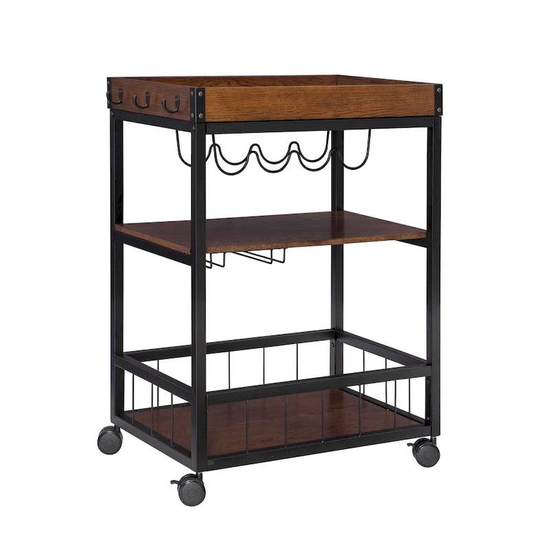 Wheeler Industrial Kitchen & Wine Cart
