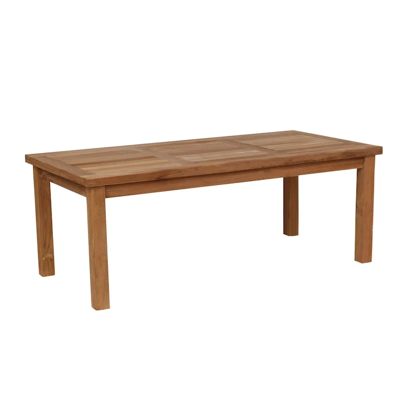 RRI Goods Teak Outdoor Coffee Table 24 X 48  Rectangular Table for Patio, Balcony, Lawn, Deck, Backyard, Terrace