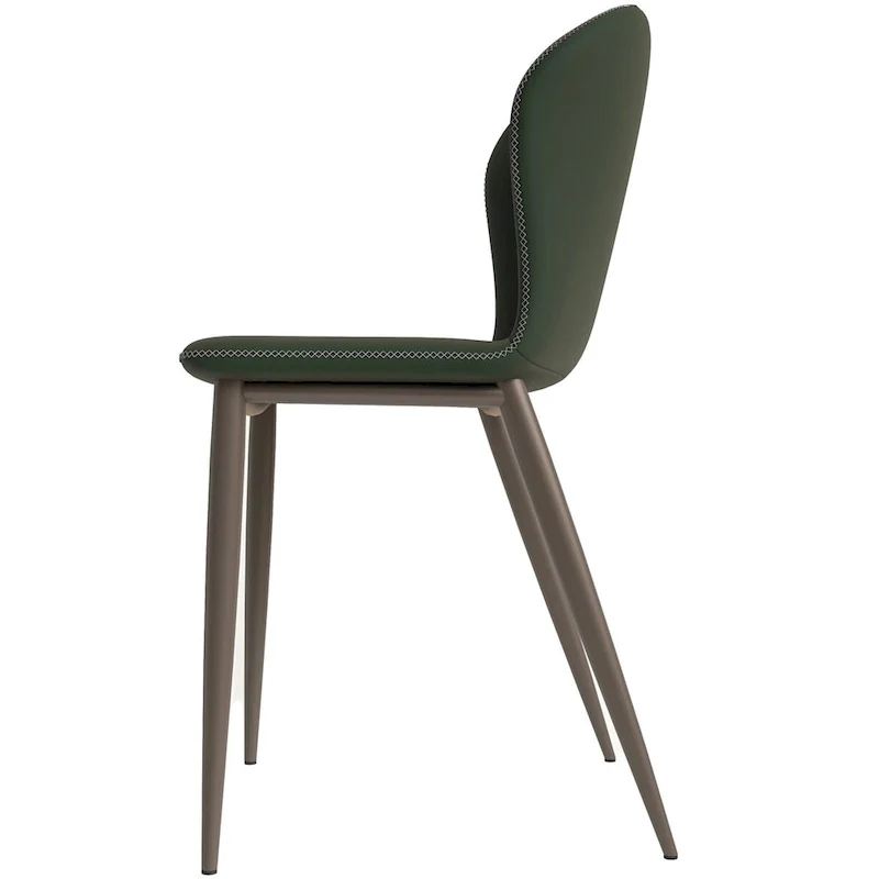 Modern Upholstered Fabric Dining Chair with Metal Legs, Mosaic Style Kitchen Side Chair