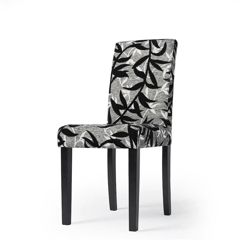 Black and Silver 5-Piece Dining Table and Chairs Set