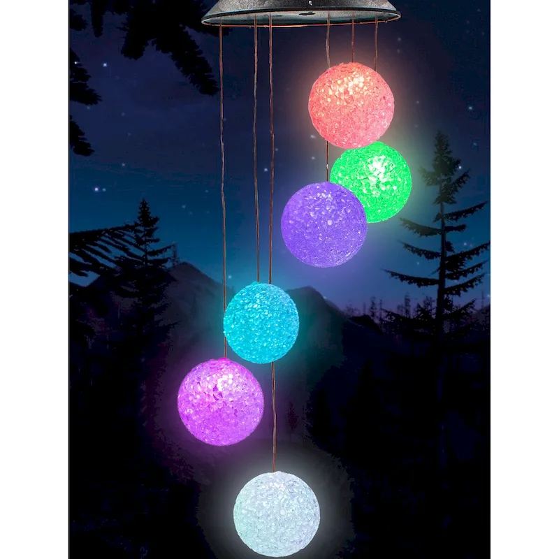Solar Wind Chimes Butterfly Solar Lights and LED Wind Chimes RGB Color Changing