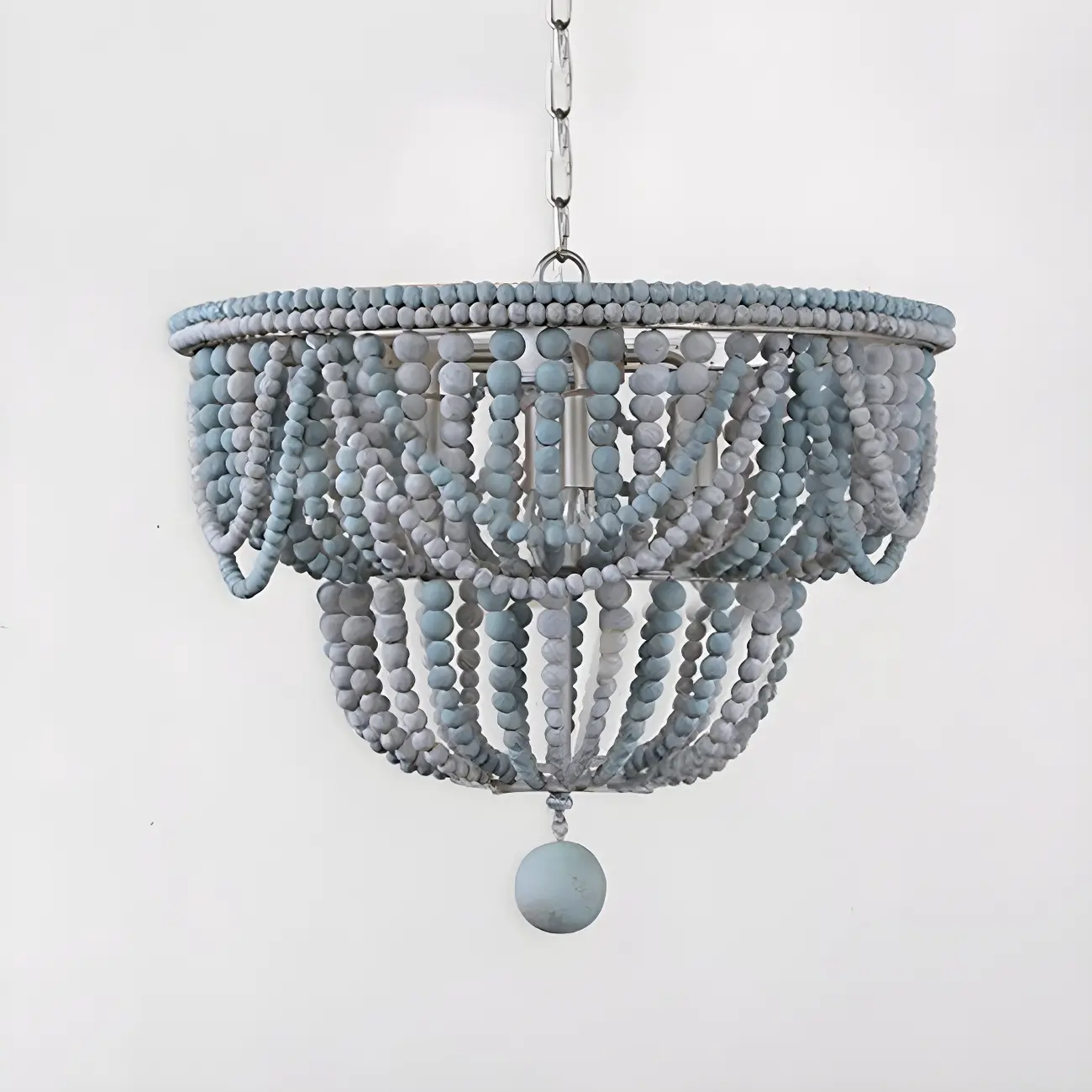 Bohemian Blue 4-Light Adjustable Hanging Chandelier