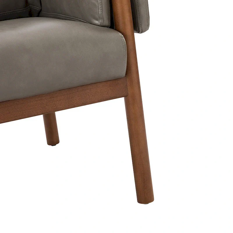 Tiago Comfy Glossy Living Room Armchair with Solid Wood Base Set of 2