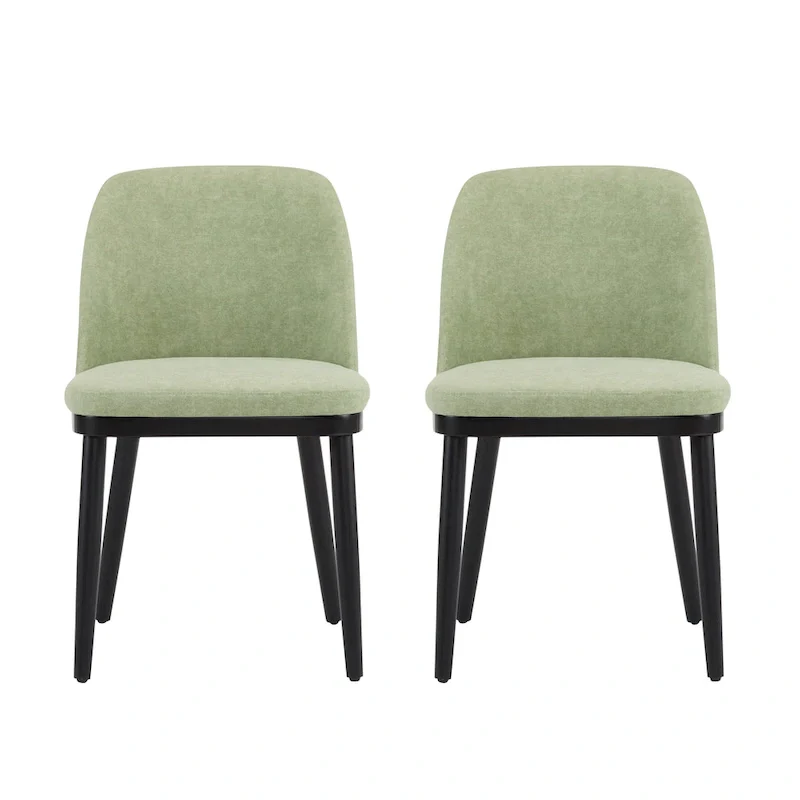 Fabric Upholstered Dining Chairs (Set of 2)