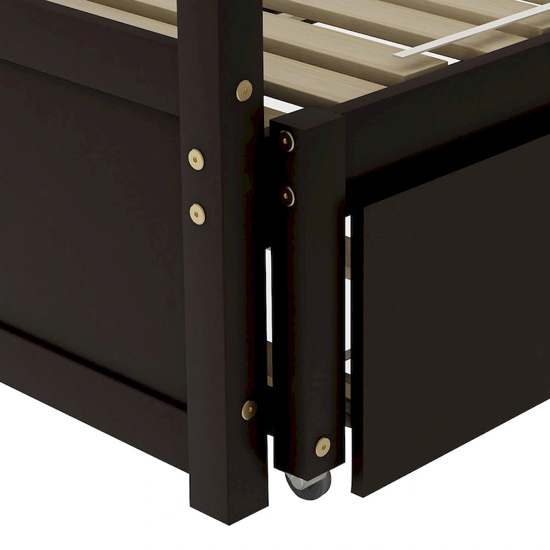 Black Twin Pine Daybed with Trundle