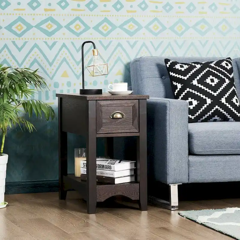 Modern-Style Side Table / Coffee Table (2-Piece Set), Compact Design with Drawer — 13