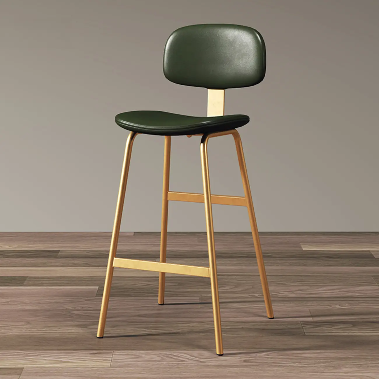 Saddle Faux Leather Counter Stools with Backs