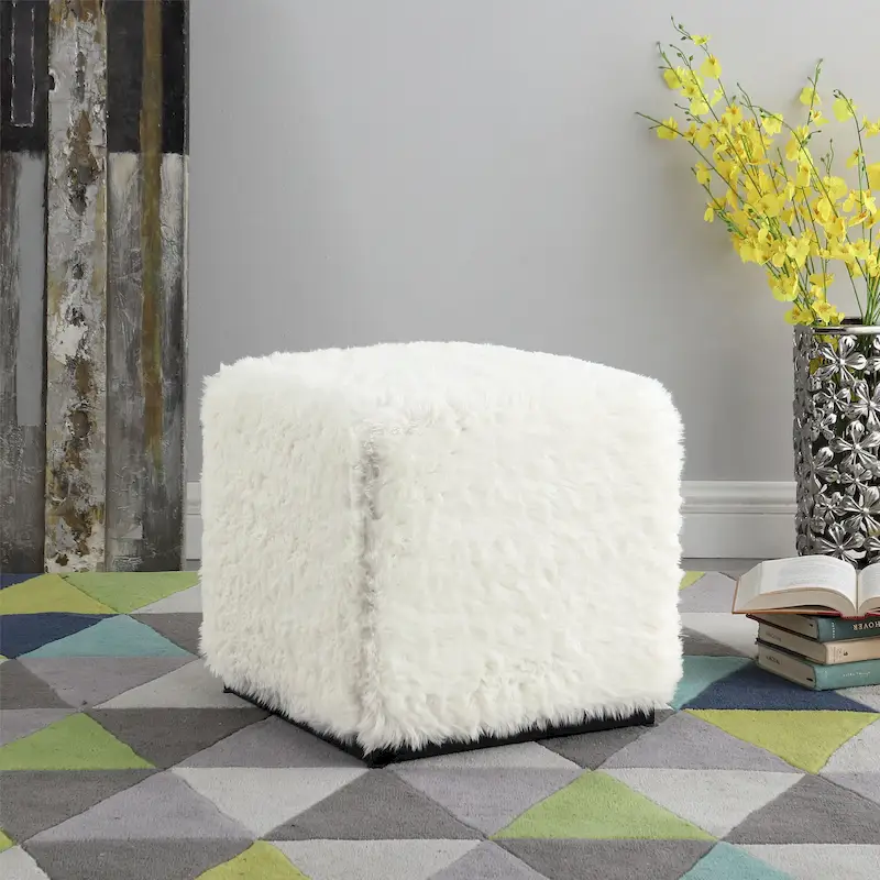 HomePop Modern Cube Ottoman