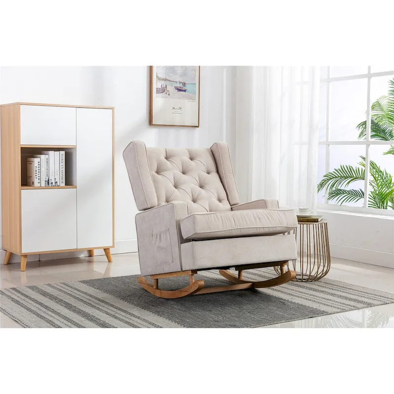 Modern 33.8 Tufted Rocking Chair