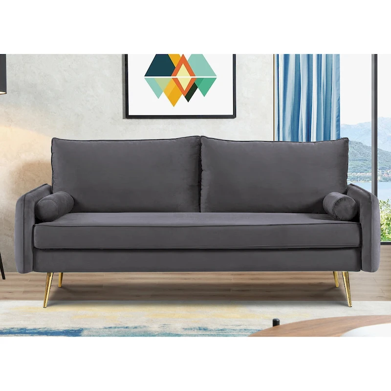 Villeda 70W Polyester Square Arms Sofa