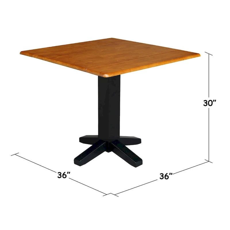 Square Dual Drop Leaf Dining Table