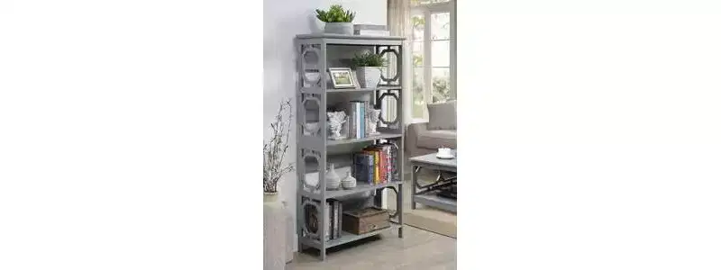 60 Omega 5 Tier Bookcase - Breighton Home