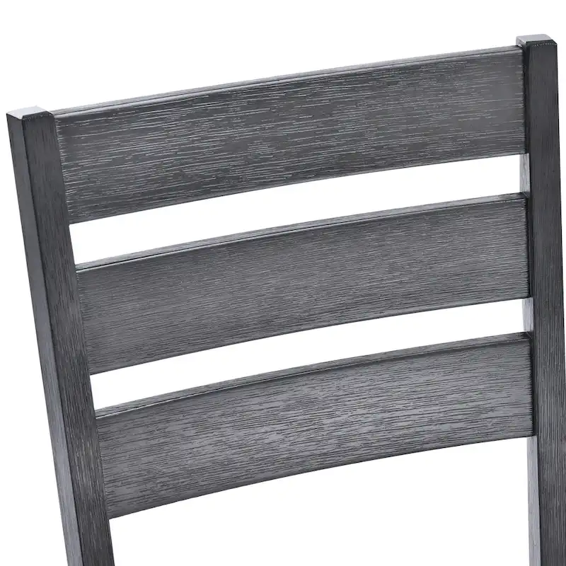 Slat Back Wood Dining Chairs Set of 4