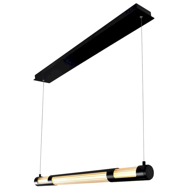 Neva 36 in LED Integrated Black Mini Pendant