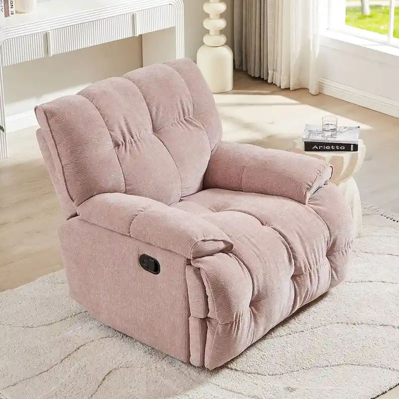 Modern Accent 360 Degree Swivel Armchair Functional Lounge Recline Chair Sofa