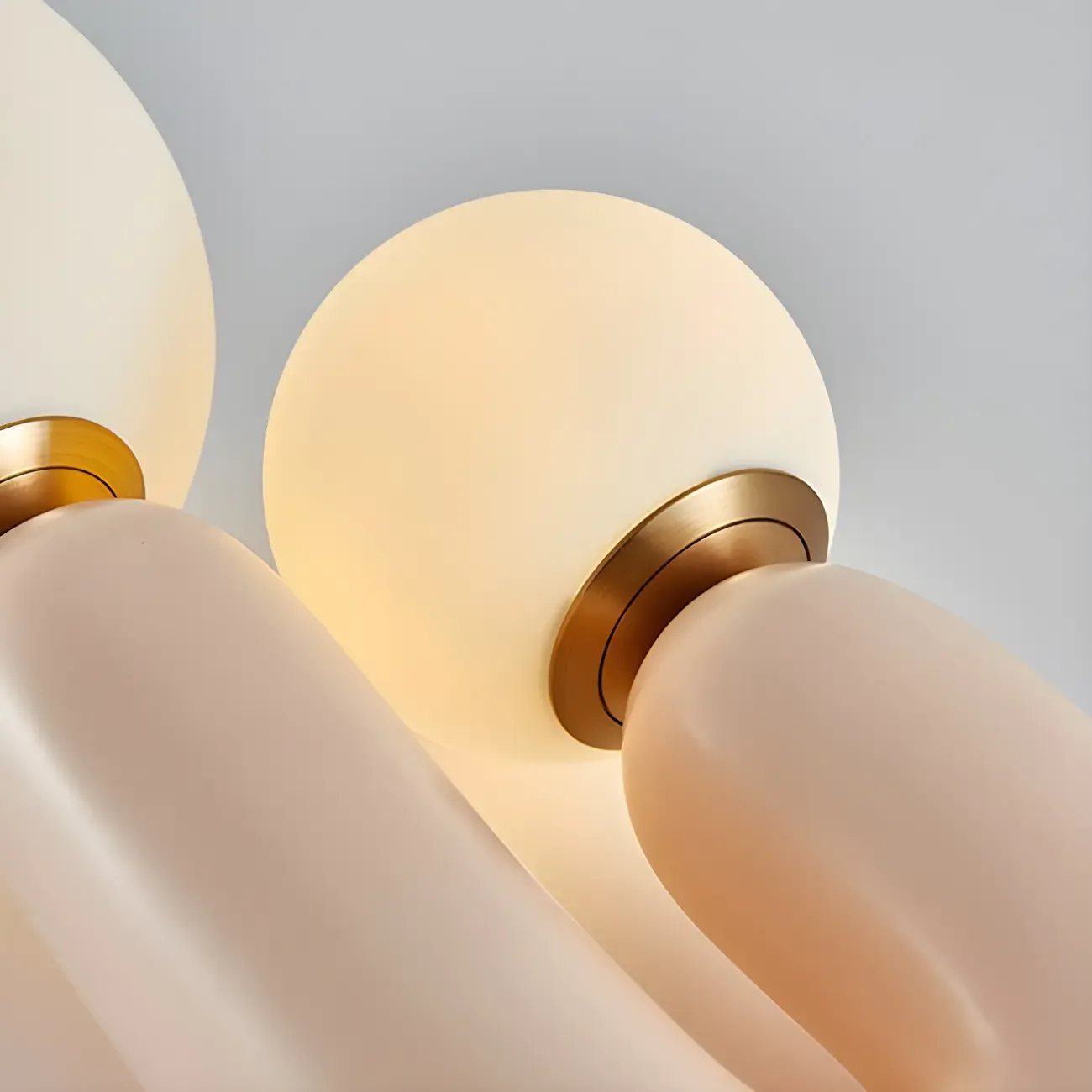 Pink Resin Cactus Globe Glass Table Lamp