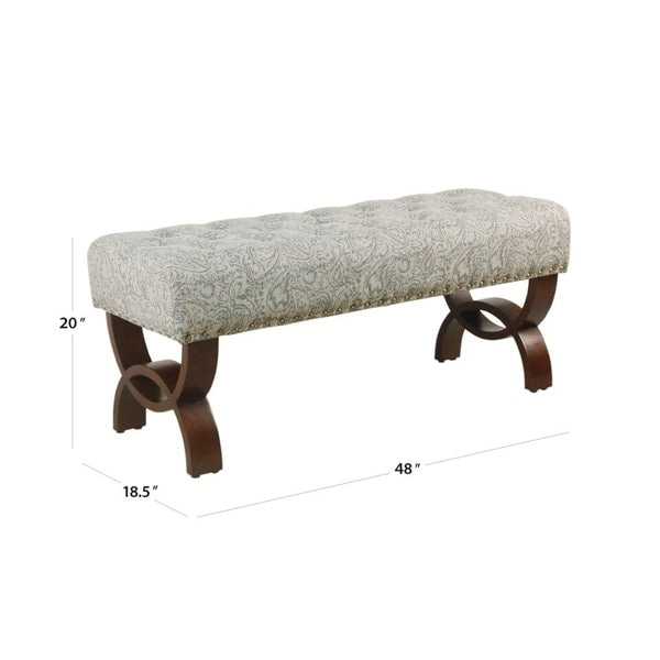 Carolina Tufted Bench With Nailhead Trim