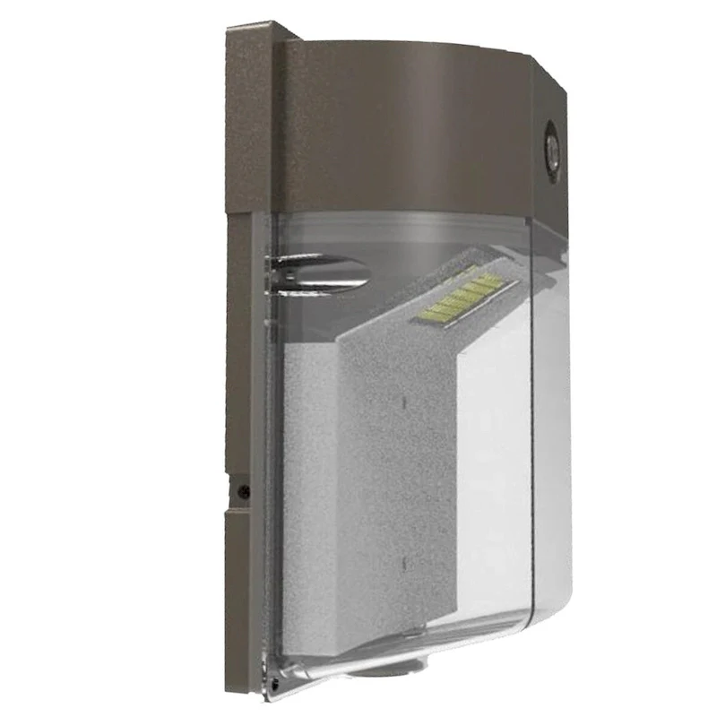 LED Wall Pack Light, 3CCT and Wattage Adjustable(8W/10W/15W/25W), IP65 Outdoor Mini Wall Pack, Bronze - 5.53