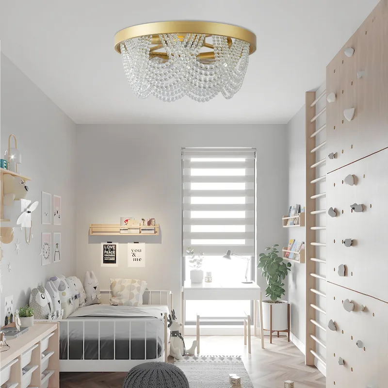 20  Boho Crystal Ceiling Fans with Lights Flush Mount