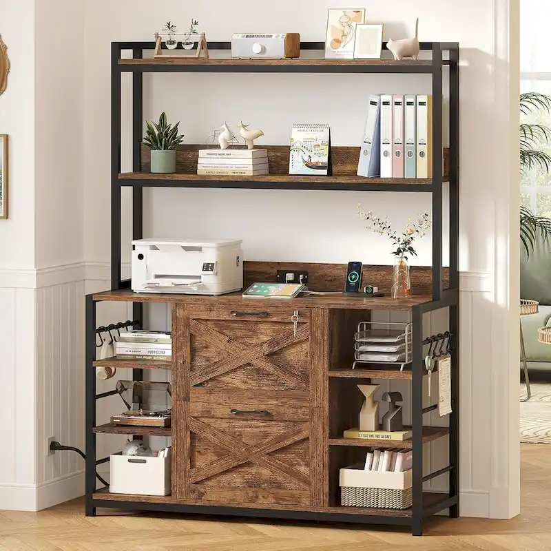 6 Layer File Cabinet Lock Vertical Filing Cabinet Charging Station