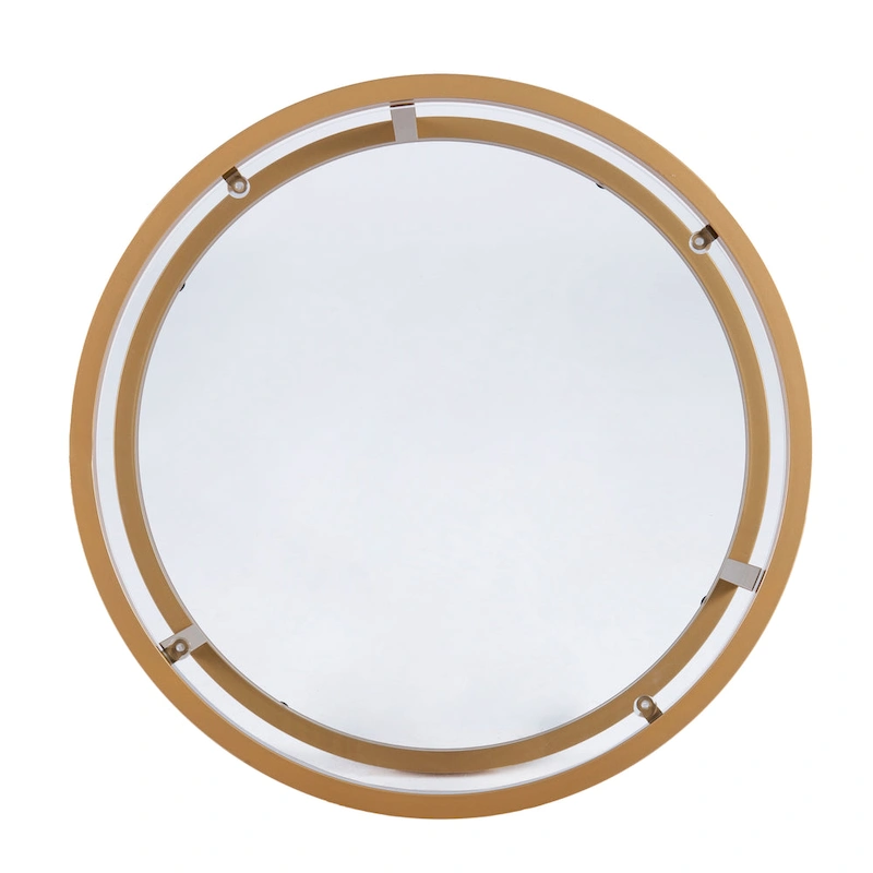 SEI Furniture Grant Round Gold Nesting Coffee Table - Set of 2