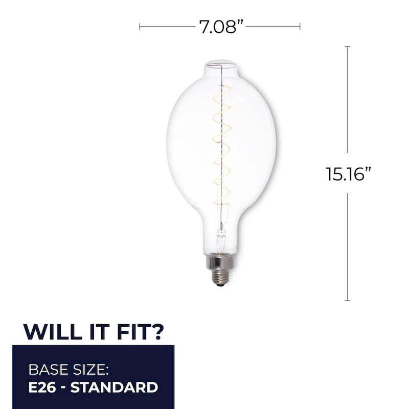 Bulbrite 4 Watt Grand Filaments Medium Dimmable (E26) LED Bulb - 200 Lumens, 2200K, and 95 CRI