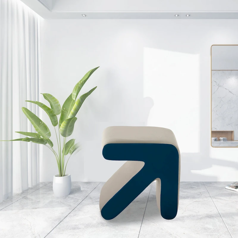 Upholstered Velvet Sofa Stool Shoe Bench