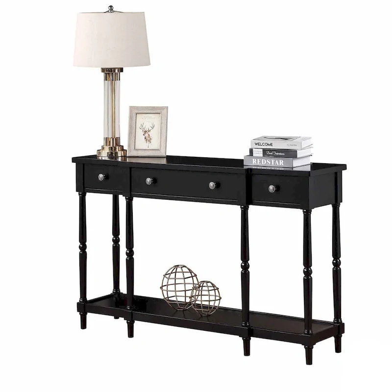 3 Drawer Console Table with Shelf