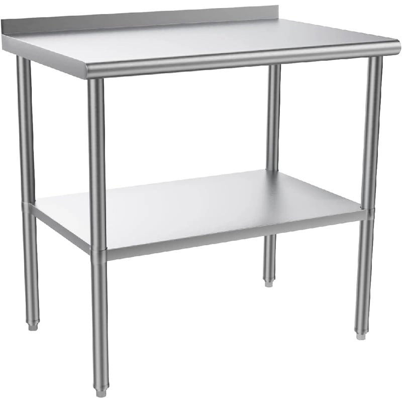 Adjustable Stainless Steel Commercial Prep Table