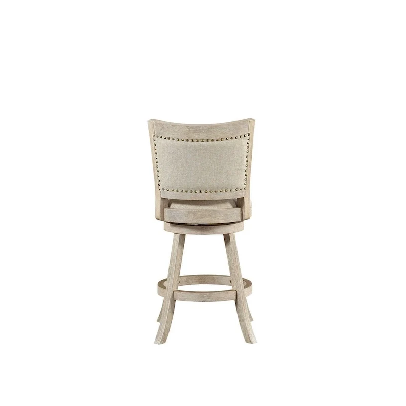 Melrose High Back Swivel Wood Counter Stool