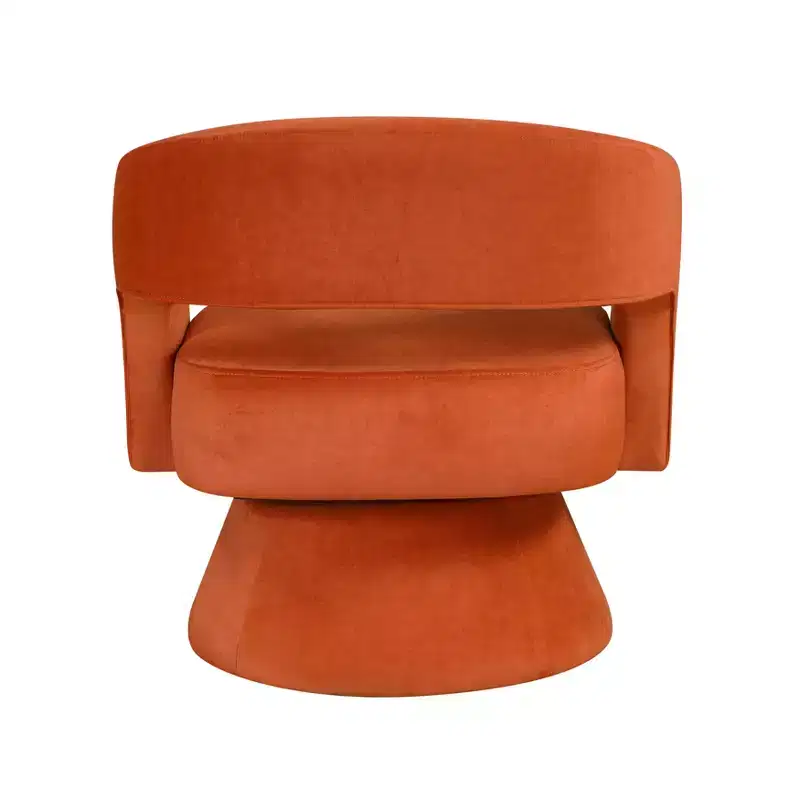 Velvet Swivel Accent Chair, 1-Seat