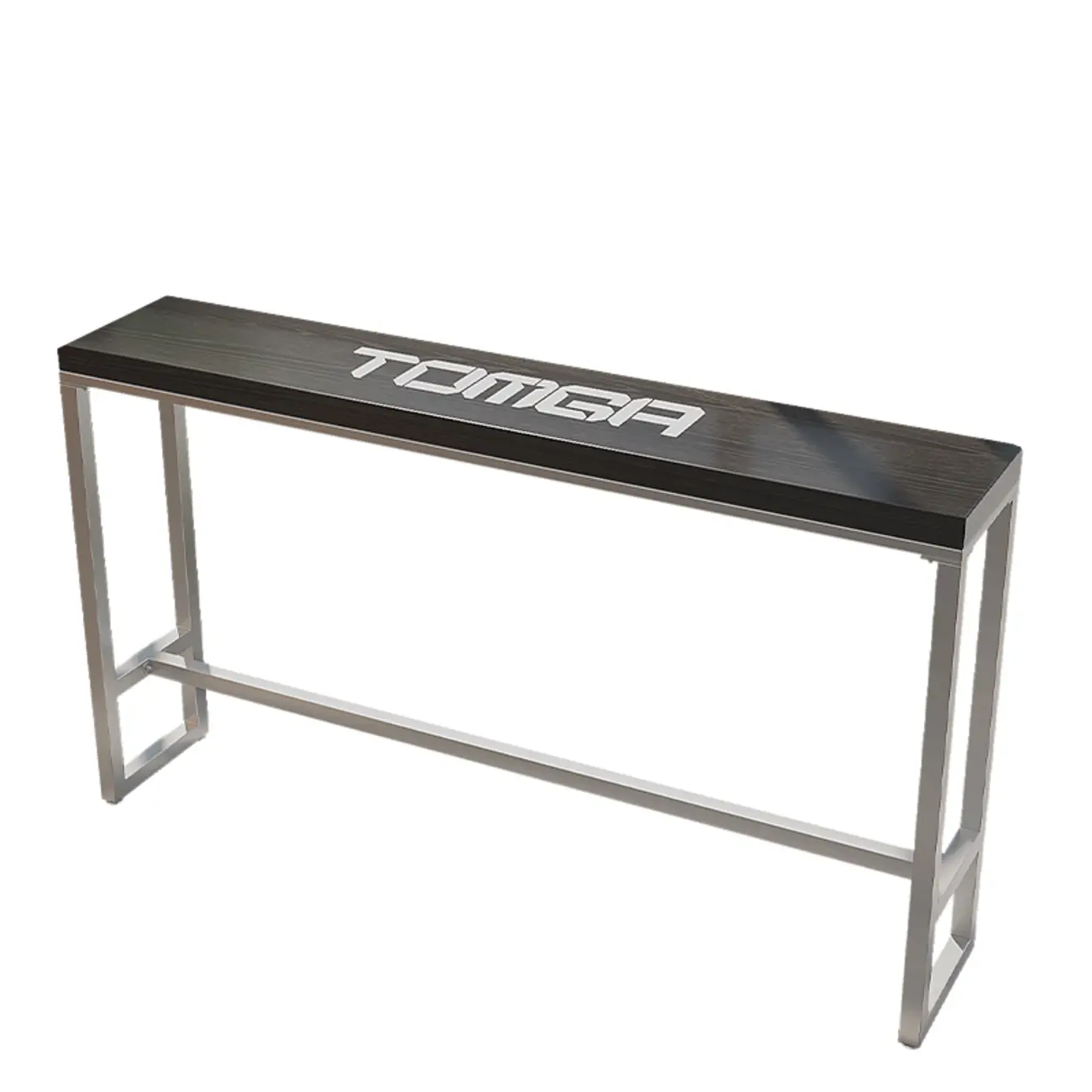 Steampunk Midnight Black Bar Table Set with Backless Stools