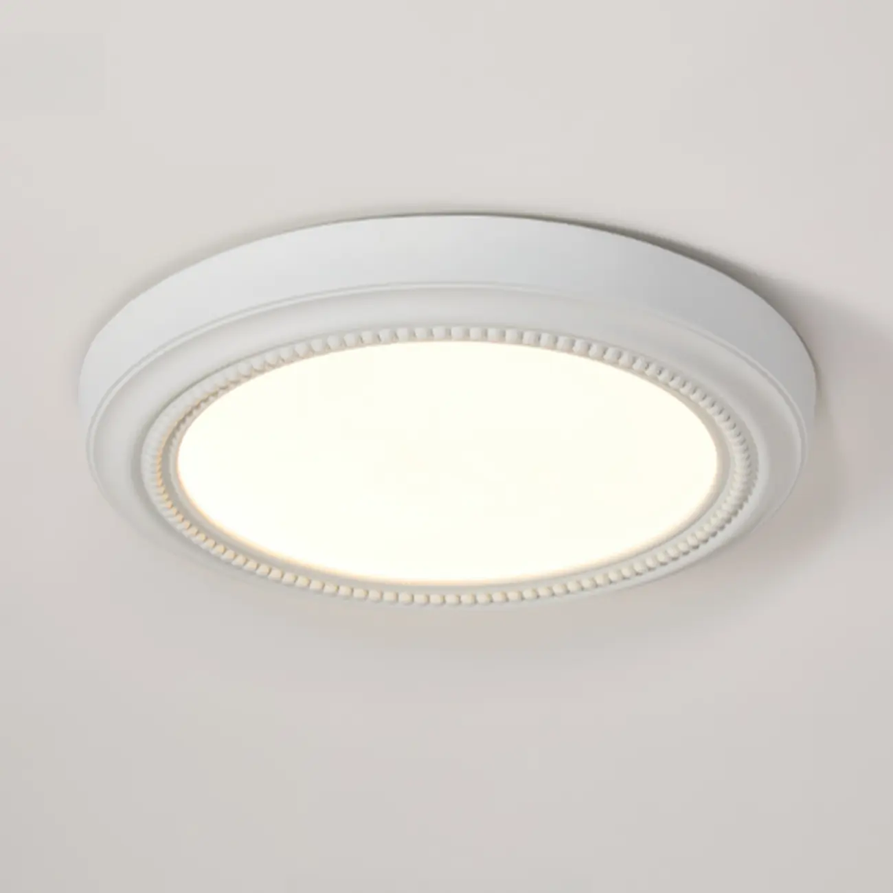 Elegant White Round Dimmable Flush Mount LED Ceiling Light