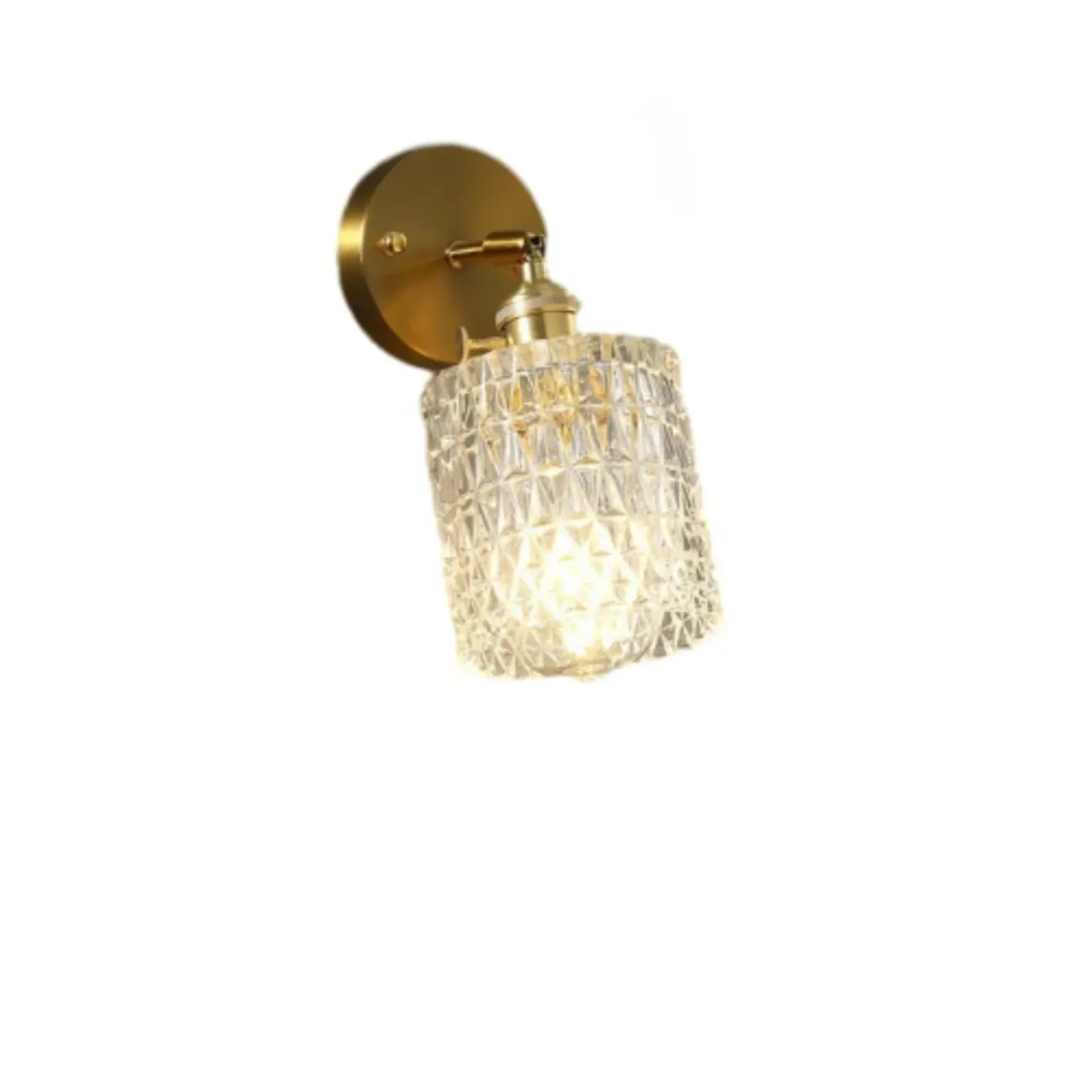 Art Deco Gold Transparent Glass Wall Sconce