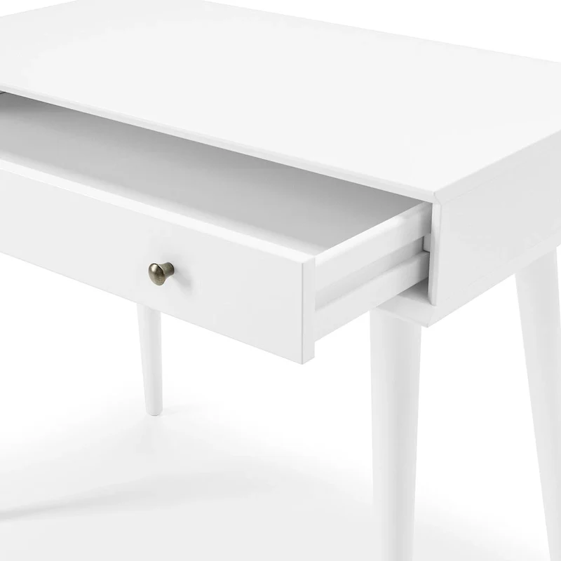 Mid-Century Solid Wood Desk with Drawer