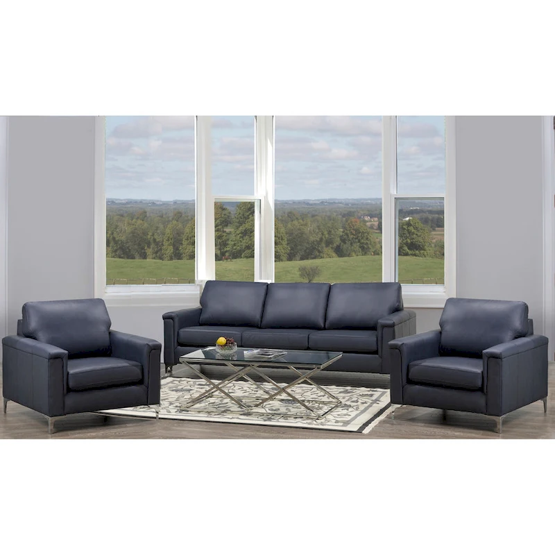 Lessa Modern Premium Top Grain Leather Sofa