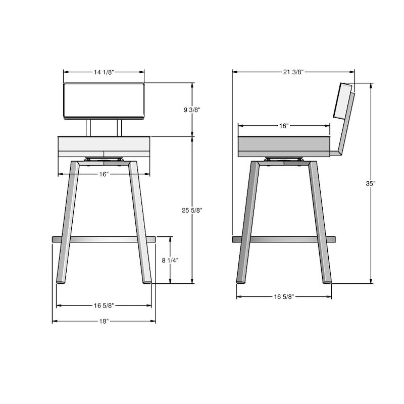 Amisco Staten Swivel Counter & Bar Stool