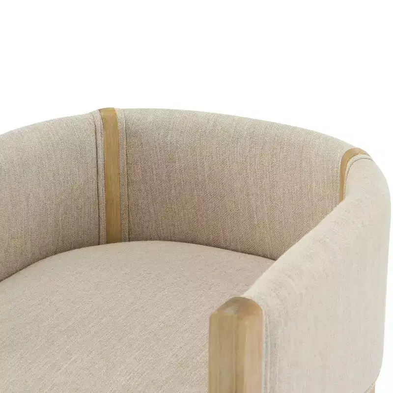 Christopher Knight Home Diana Modern Rubberwood Linen Upholstered Armchairs (Set of 2)