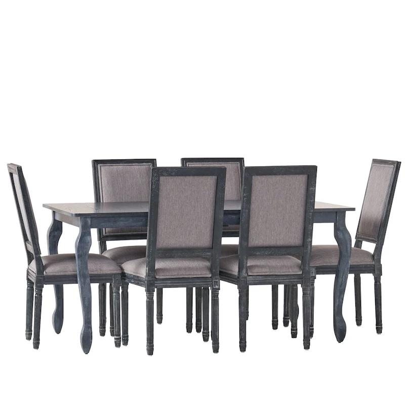 Regan Upholstered Expandable 7 Piece Dining Set by Christopher Knight Home