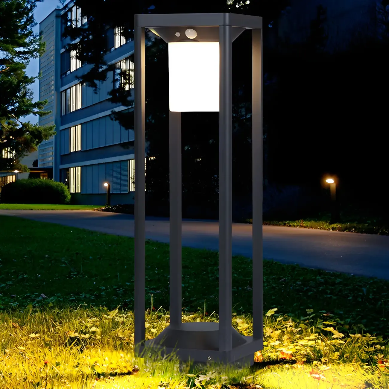 Contemporary Metal Black Open Landscape Lighting