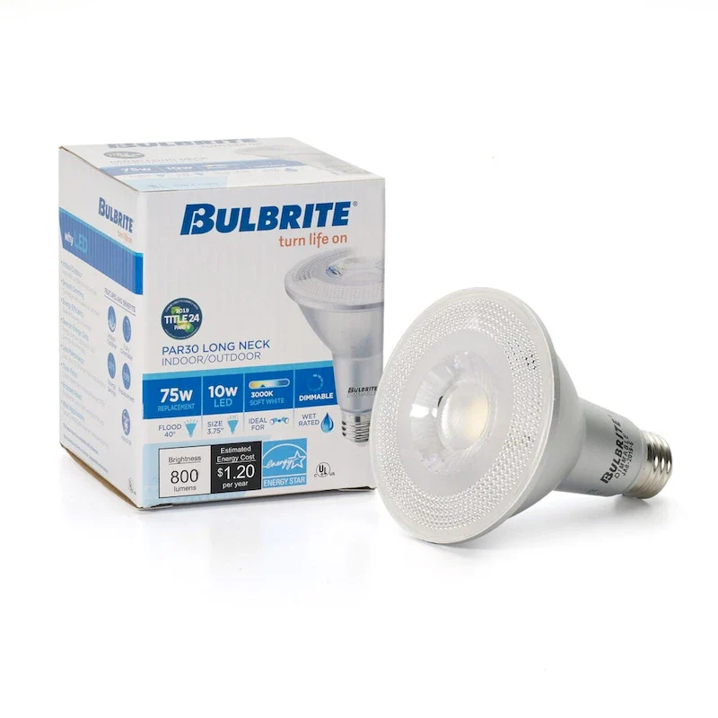 Bulbrite Pack of (6) 10 Watt Dimmable Flood Medium (E26) LED Bulb - 800 Lumens, 2700K, and 90 CRI