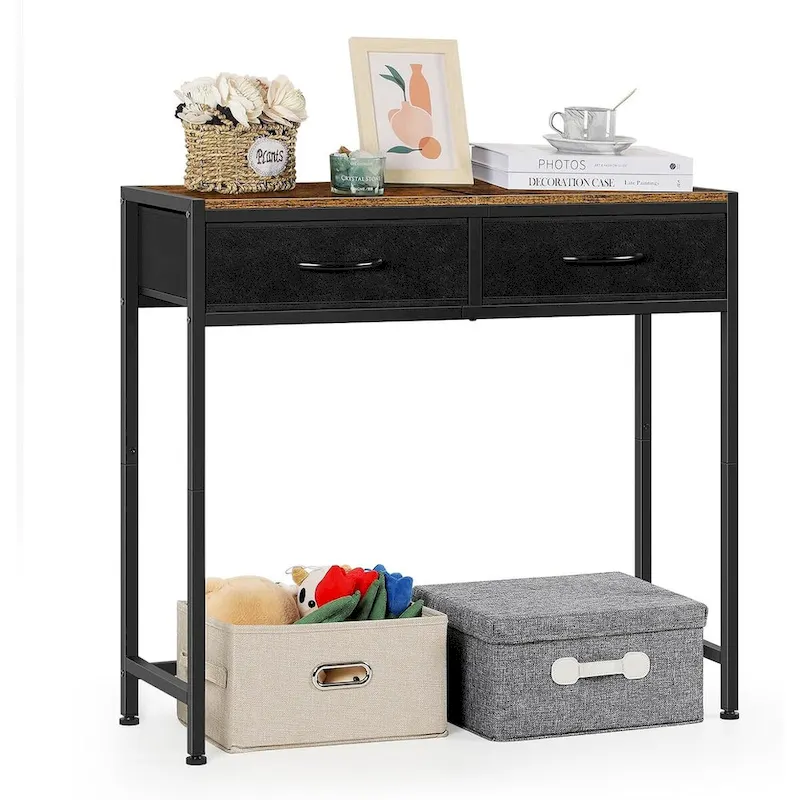 33.5 Modern Narrow Console Table with Drawers