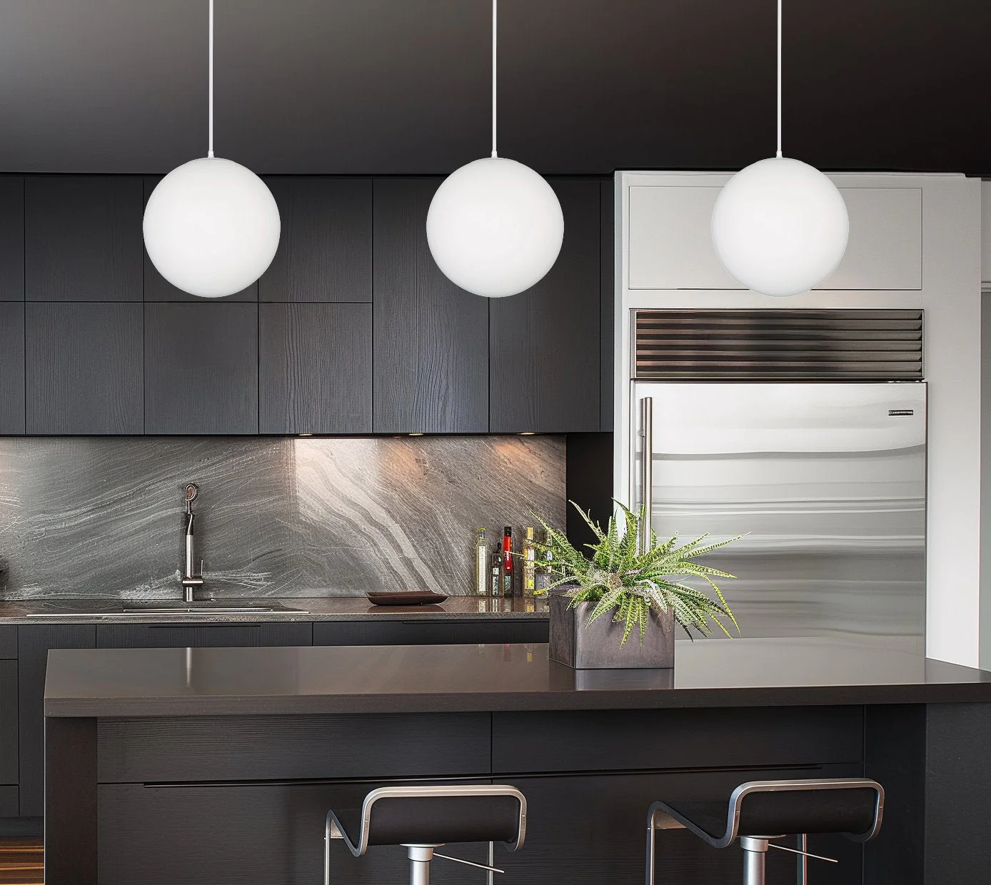 Ceres 10 Mid-Century Modern Hanging Orb Pendant Light