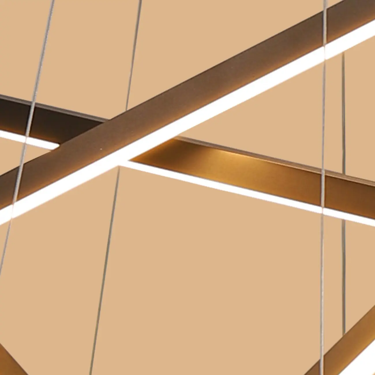 Modern Geometric Linear Sputnik Chandelier