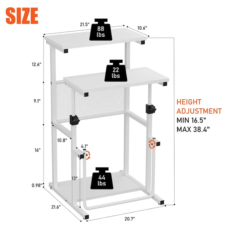 Standing Desk, Adjustable Height Laptop Table