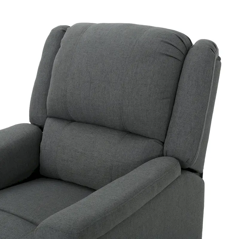 Roomfitters Fabric Glider Recliner with Swivel, Manual Reclining Chair