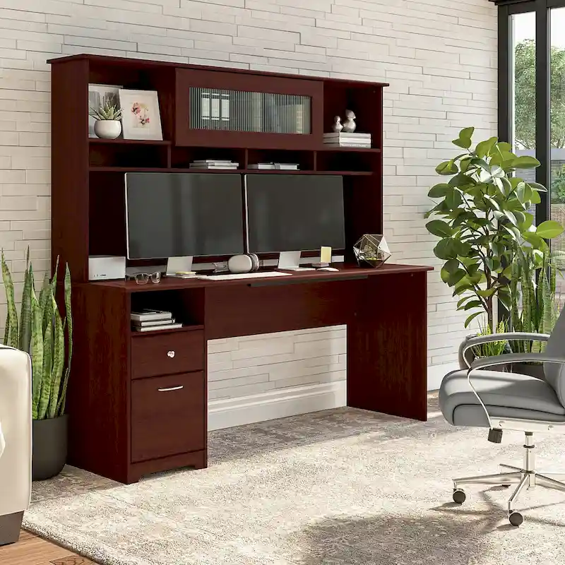 72W Computer Desk with Hutch and Drawers by Bush Furniture
